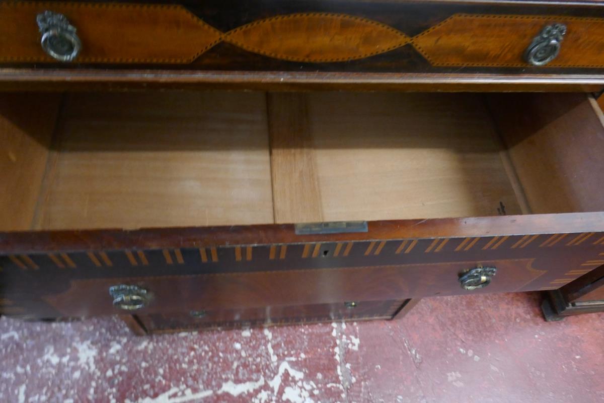 Edwardian inlaid mahogany gentleman's press - Approx. W: 77cm D: 54cm H: 187cm - Image 8 of 8