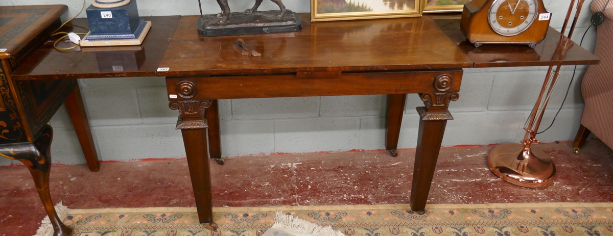 Extending mahogany buffet table