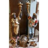 Pair of Blackamoor lamps - Approx. H: 135cm