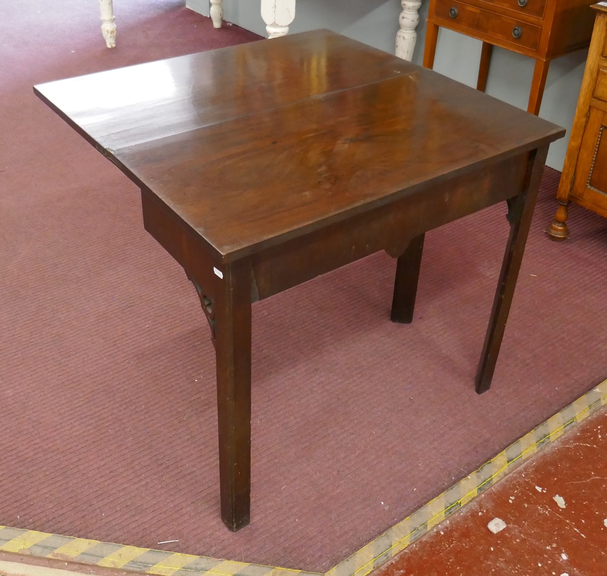 Antique mahogany tea table