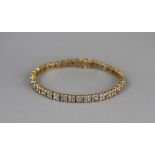Fine 18ct gold diamond bracelet