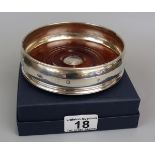 Hallmarked silver Champagne coaster with millennium mark