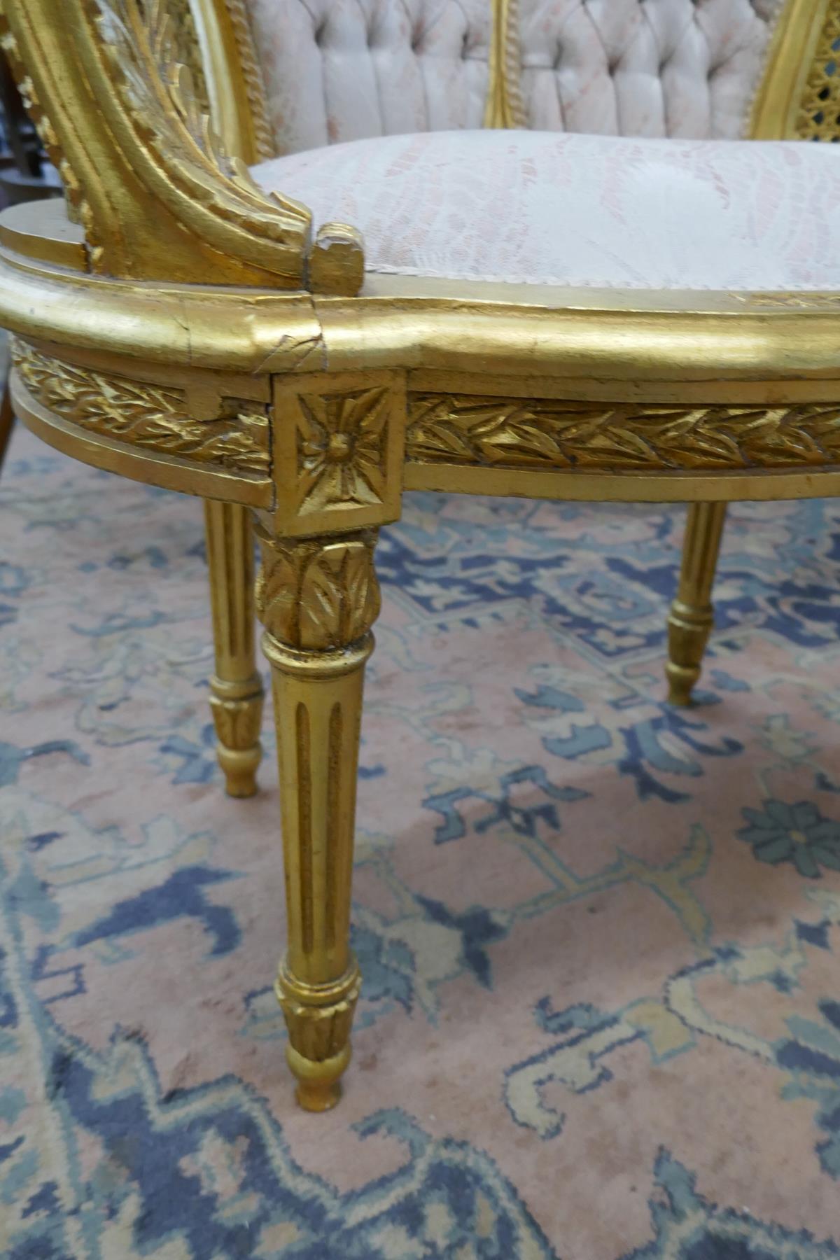 French gilt salon suite - Image 8 of 8