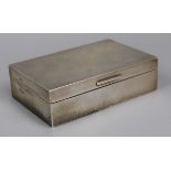 Hallmarked silver cigarette box - Makers mark P & B