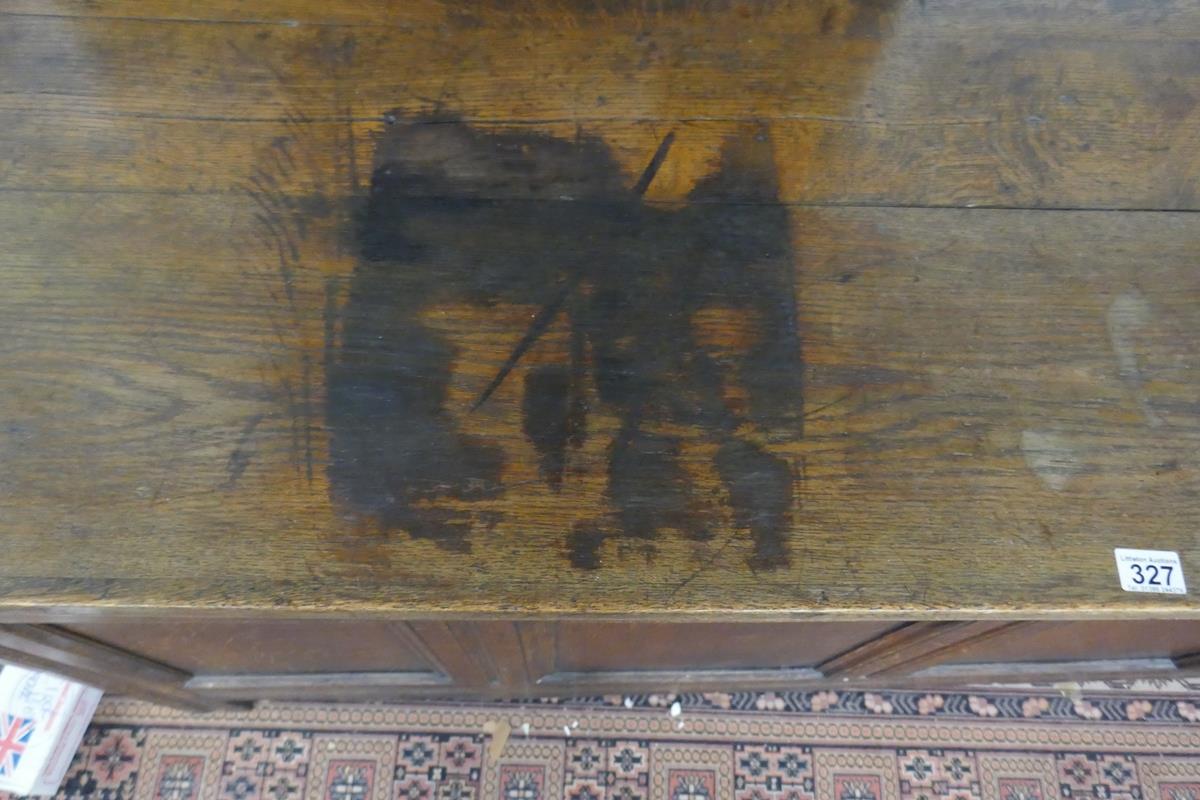 Very large Georgian oak coffer - Approx. W: 176cm D: 62cm H: 78cm - Image 3 of 5