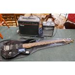 Yamaha bass guitar, Vantage amp & Hiwatt amp