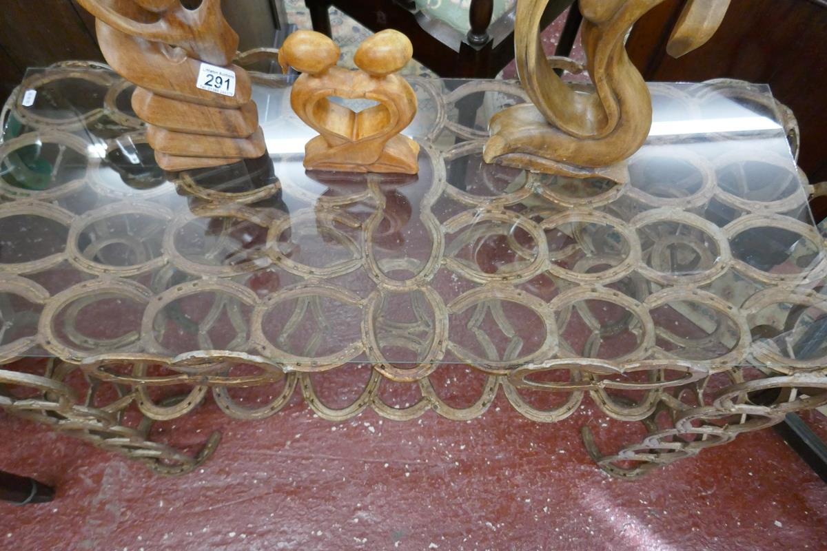 Unusual horse shoe console table - Approx. W: 102cm D: 43cm H:66cm - Bild 4 aus 4
