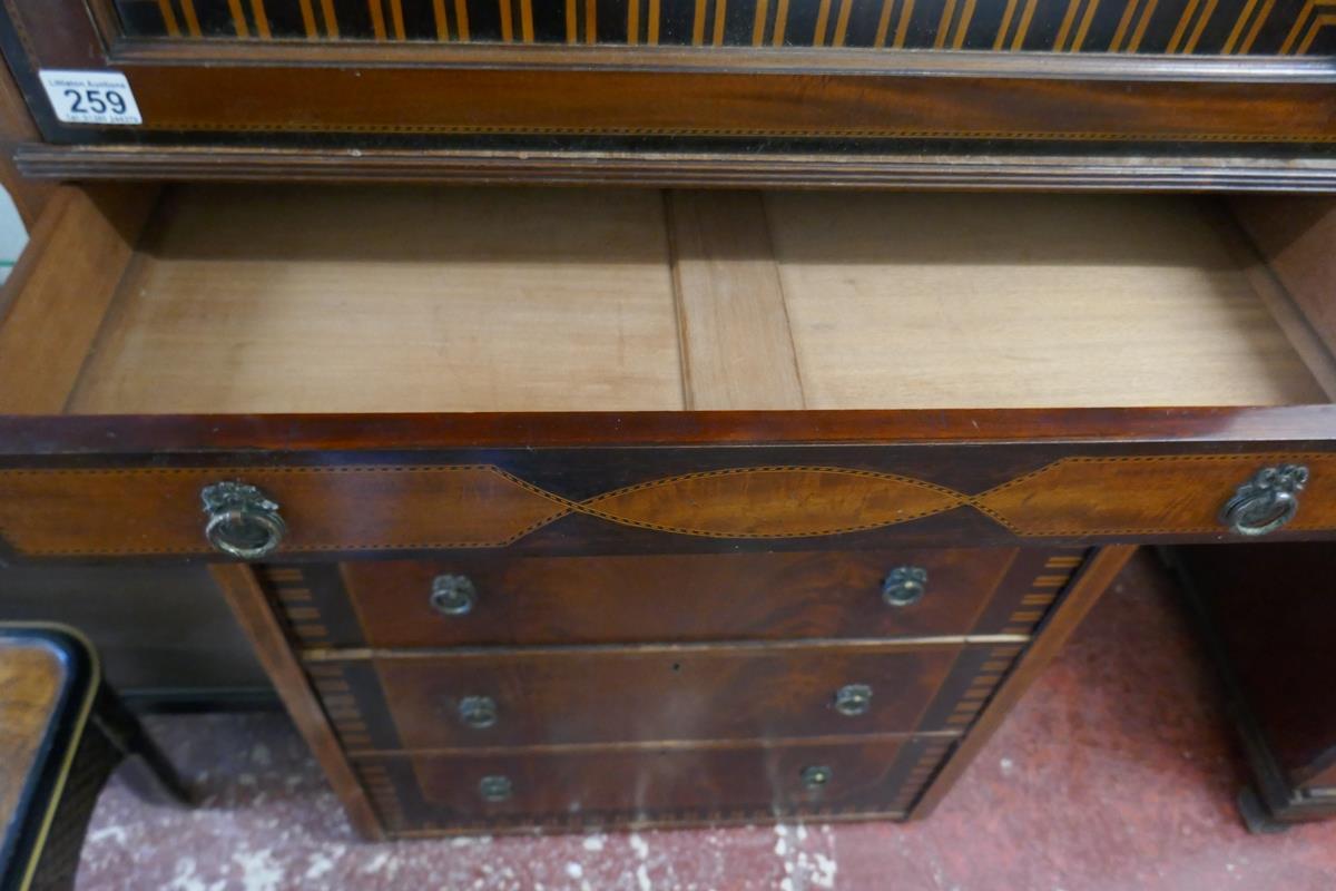 Edwardian inlaid mahogany gentleman's press - Approx. W: 77cm D: 54cm H: 187cm - Image 6 of 8