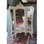 French 3 fold mirror with bevelled glass