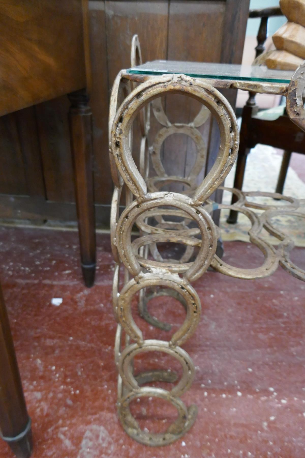 Unusual horse shoe console table - Approx. W: 102cm D: 43cm H:66cm - Bild 2 aus 4