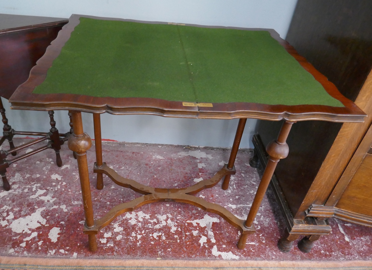 Mahogany card table