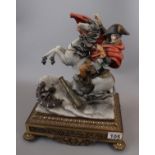 Fine quality ceramic figurine on metal base - Napoleon