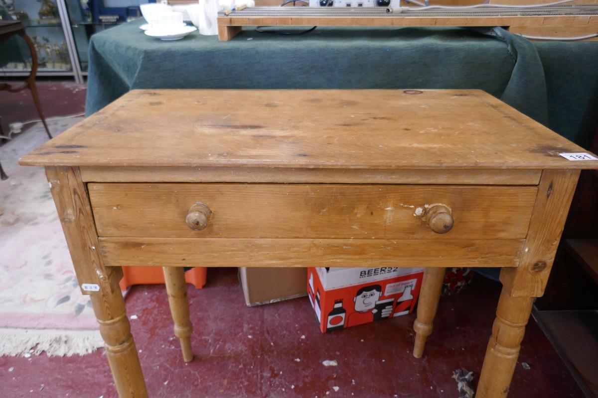 Small antique pine side table - Approx. W: 75cm D: 45cm H:73cm - Image 4 of 5