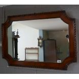 Mahogany framed rope edged mirror