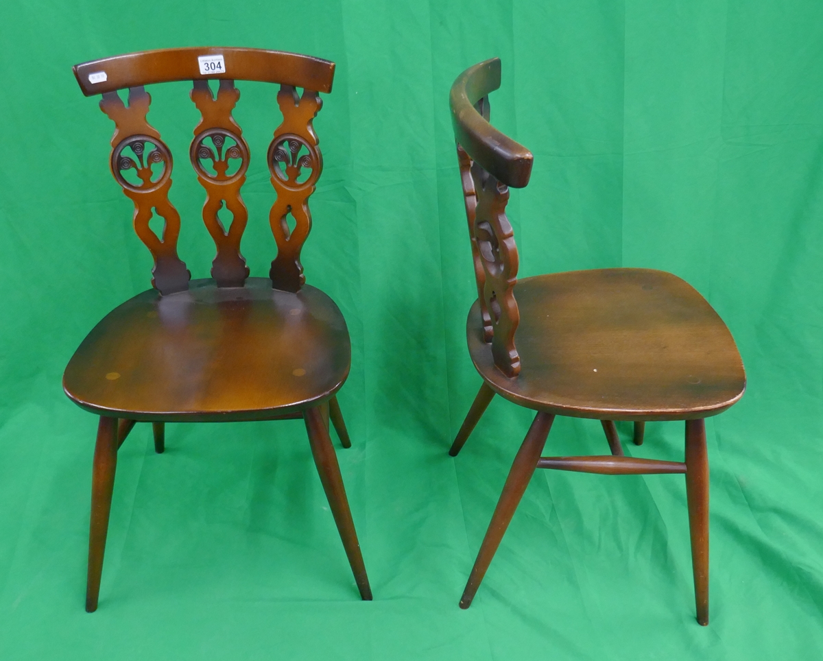 Set of 4 Ercol dining chairs