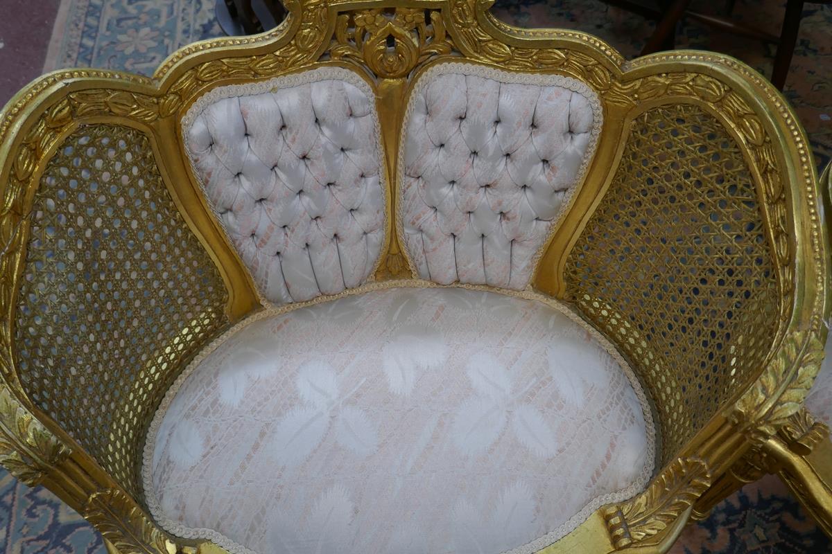 French gilt salon suite - Image 6 of 8