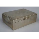 Hallmarked silver cigarette box - Makers mark J.R.