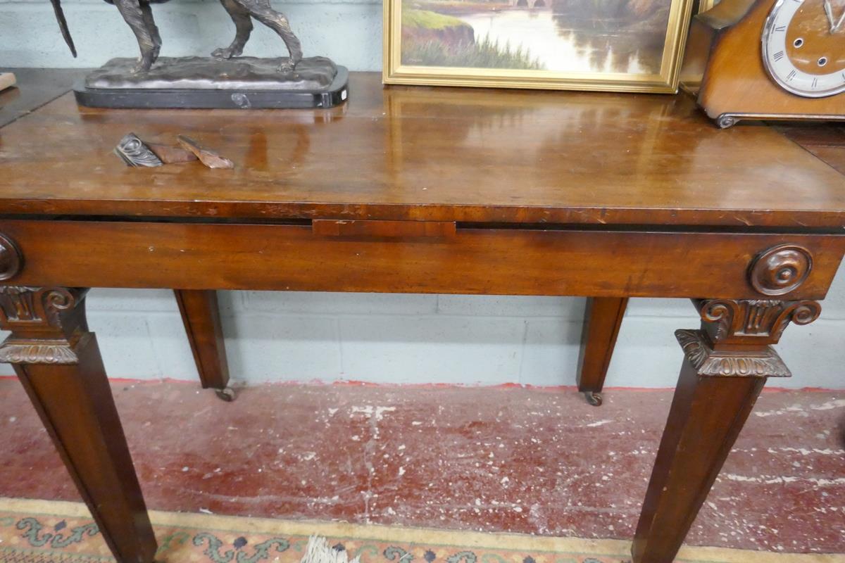 Extending mahogany buffet table - Image 8 of 8