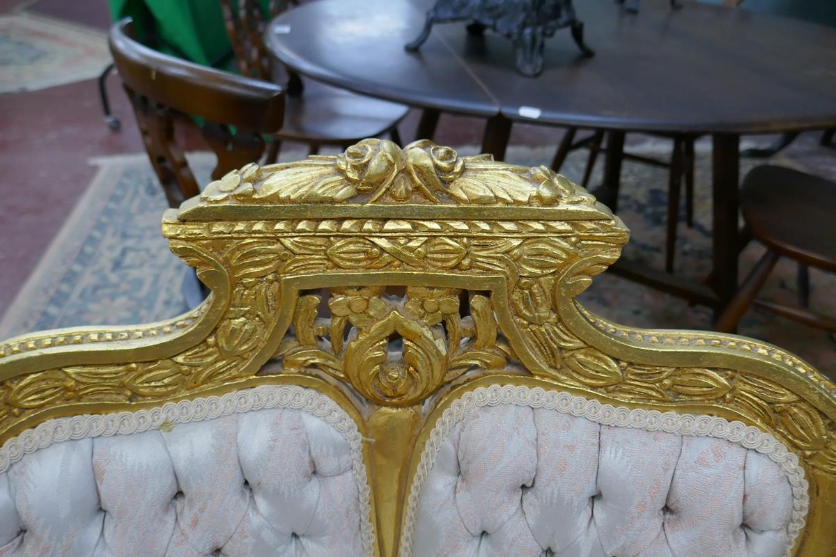 French gilt salon suite - Image 5 of 8