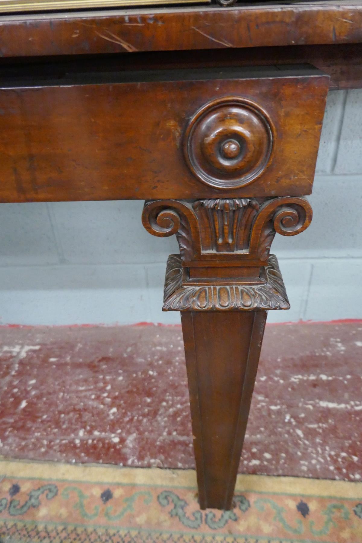 Extending mahogany buffet table - Image 7 of 8