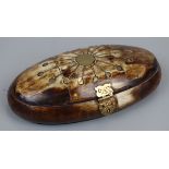 Brass inlaid horn box