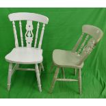 Pair of painted kitchen chairs