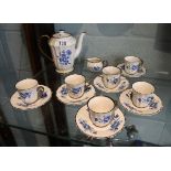 Early Wade blue & white tea service