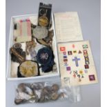 Collection of military buttons & badges etc