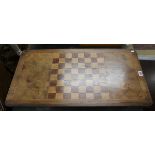 Inlaid walnut chess board