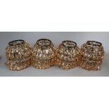 Set of 4 glass dropper lamp shades