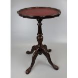 Leather top wine table