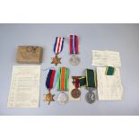Collection of medals to include WWII - Captain F G Brown