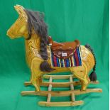 Carved rocking horse - Approx H: 92cm