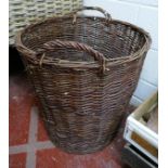 Large wicker log basket