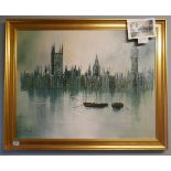 John Bampfield - Large oil on canvas - Houses of Parliament