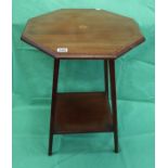 Mahogany inlaid octagonal occasional table
