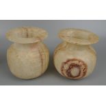 Pair of Egyptian alabaster vases