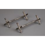 Pair of knife stands marked Sterling