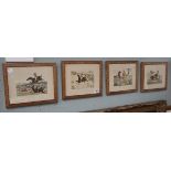 Set of 4 hunting prints