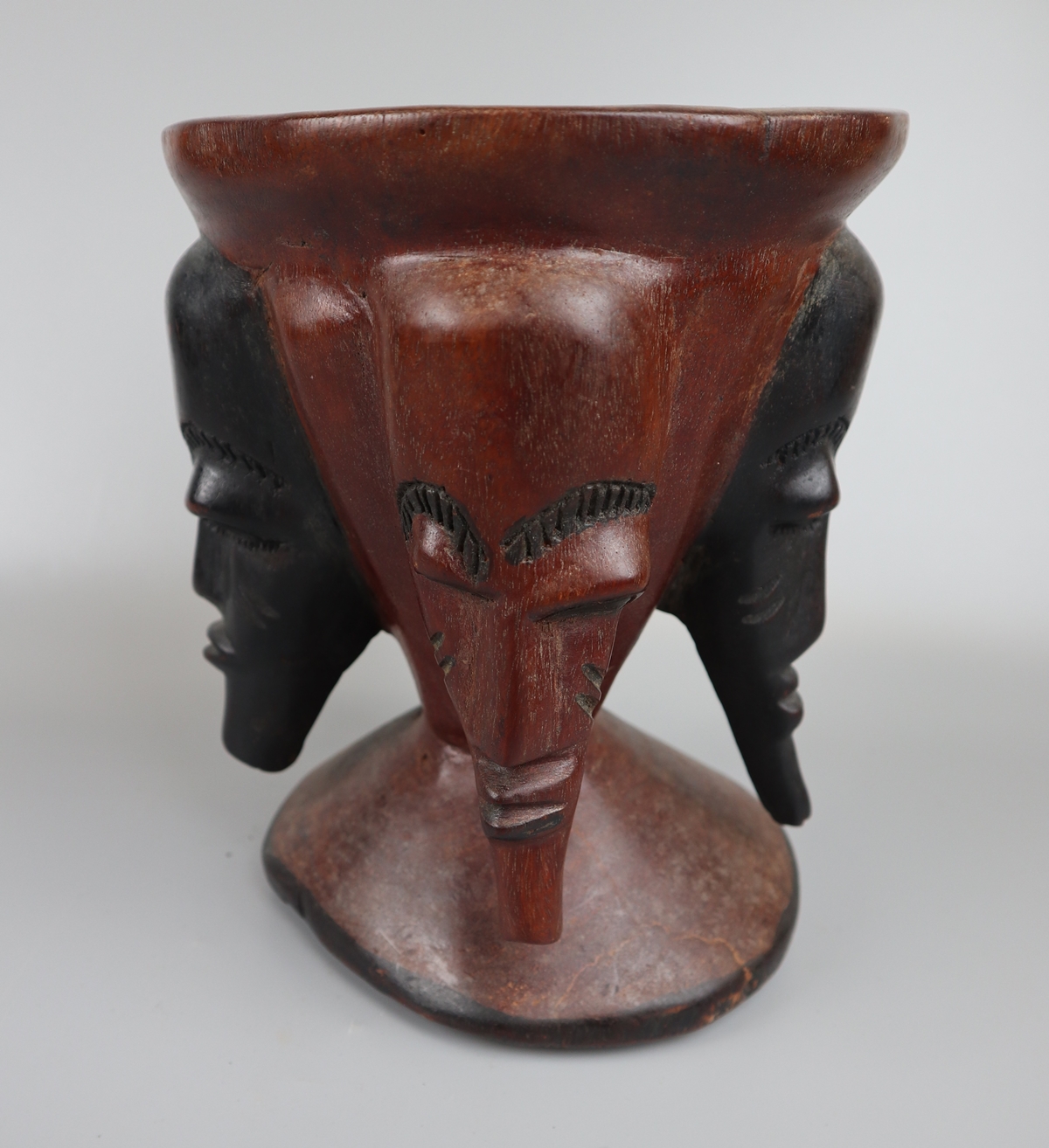 Hand carved African tribal head vase - Approx. H: 22cm - Image 2 of 2