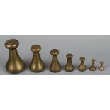 Set of Avery brass imperial weights - full set