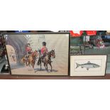 Terrance Cuneo print and a Medici society print