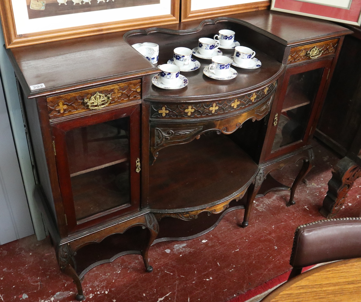 19thC display cabinet - Approx. W:137cm D:42cm H:114cm