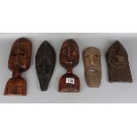 5 African tribal masks
