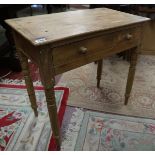 Antique pine side table - Approx. W:75cm D:42cm H:72cm