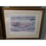 Joy Hawker signed artist proof hunting scene print