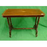 Victorian inlaid centre table - Approx. L:89cm W:43cm H:68cm