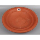 Roman style terracotta red slipware plate - Approx. D: 38cm