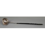 French silver toddy ladle with baleen handle