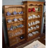 2 large pine bookcases